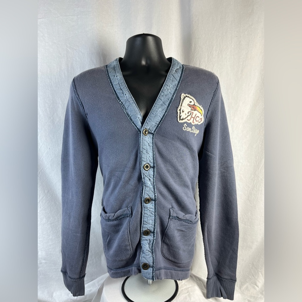 Hollister, Large Distressed Cardigan.